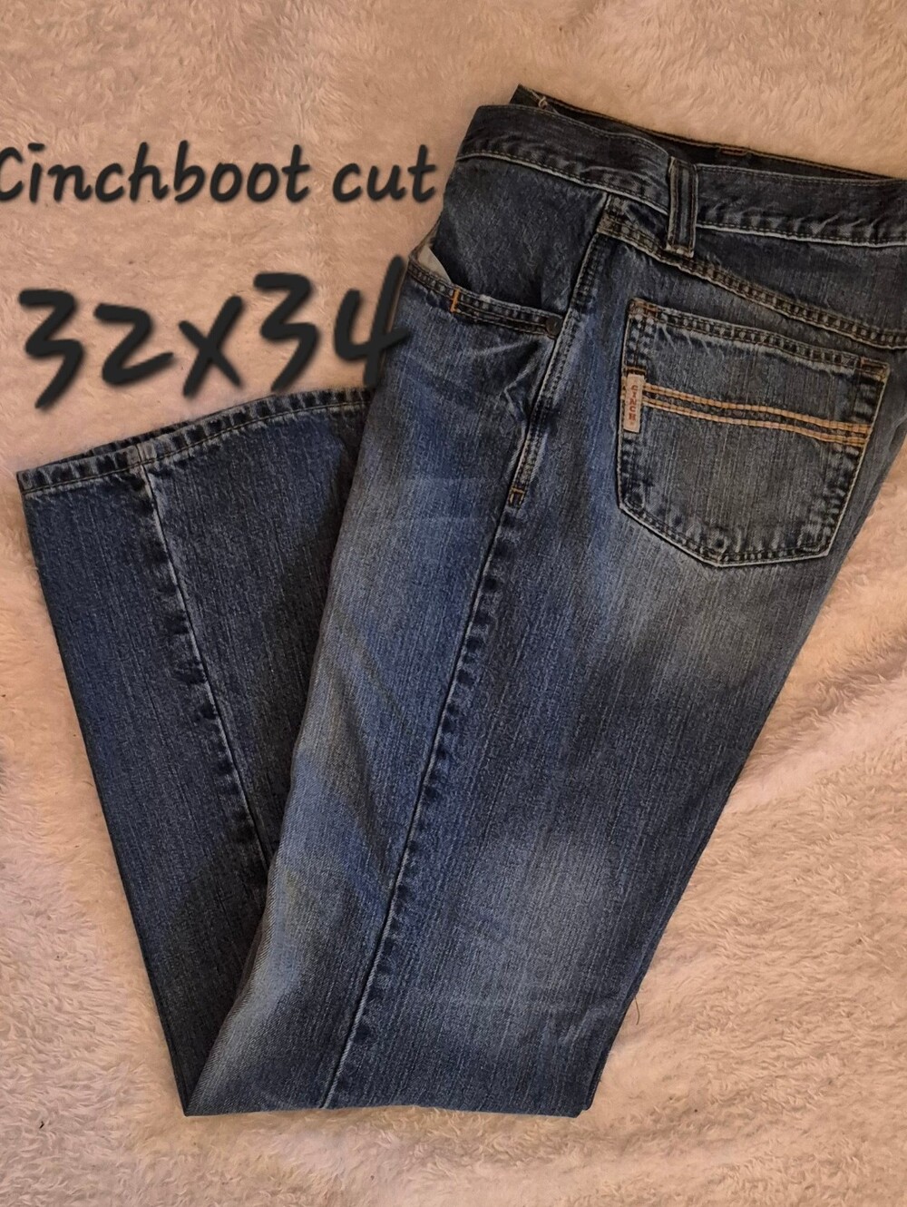 Men's Dark Blue Cinch Bootcut Jeans32x34